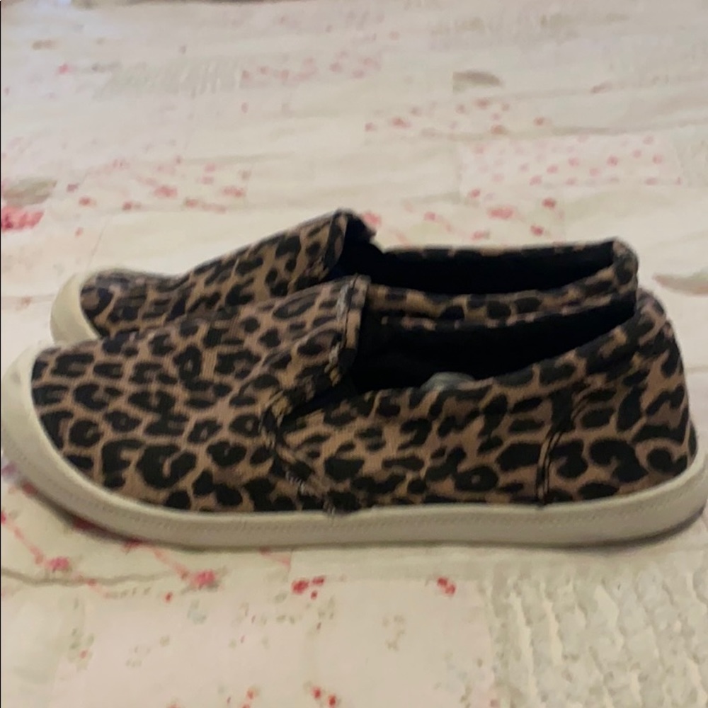Leopard slip ons